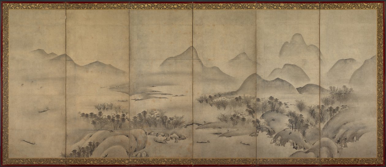 Paysage au clair de lune, une paire, fin des années 1500 - Unbekannt