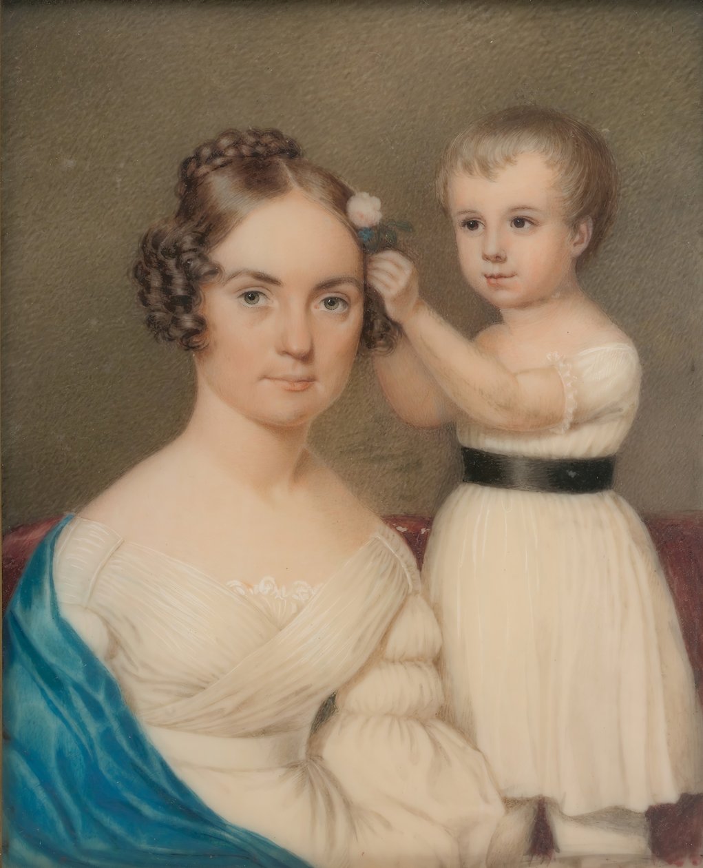 Mme William Gordon Ver Planck et son fils Samuel Hopkins Ver Planck, vers 1828 - Unbekannt