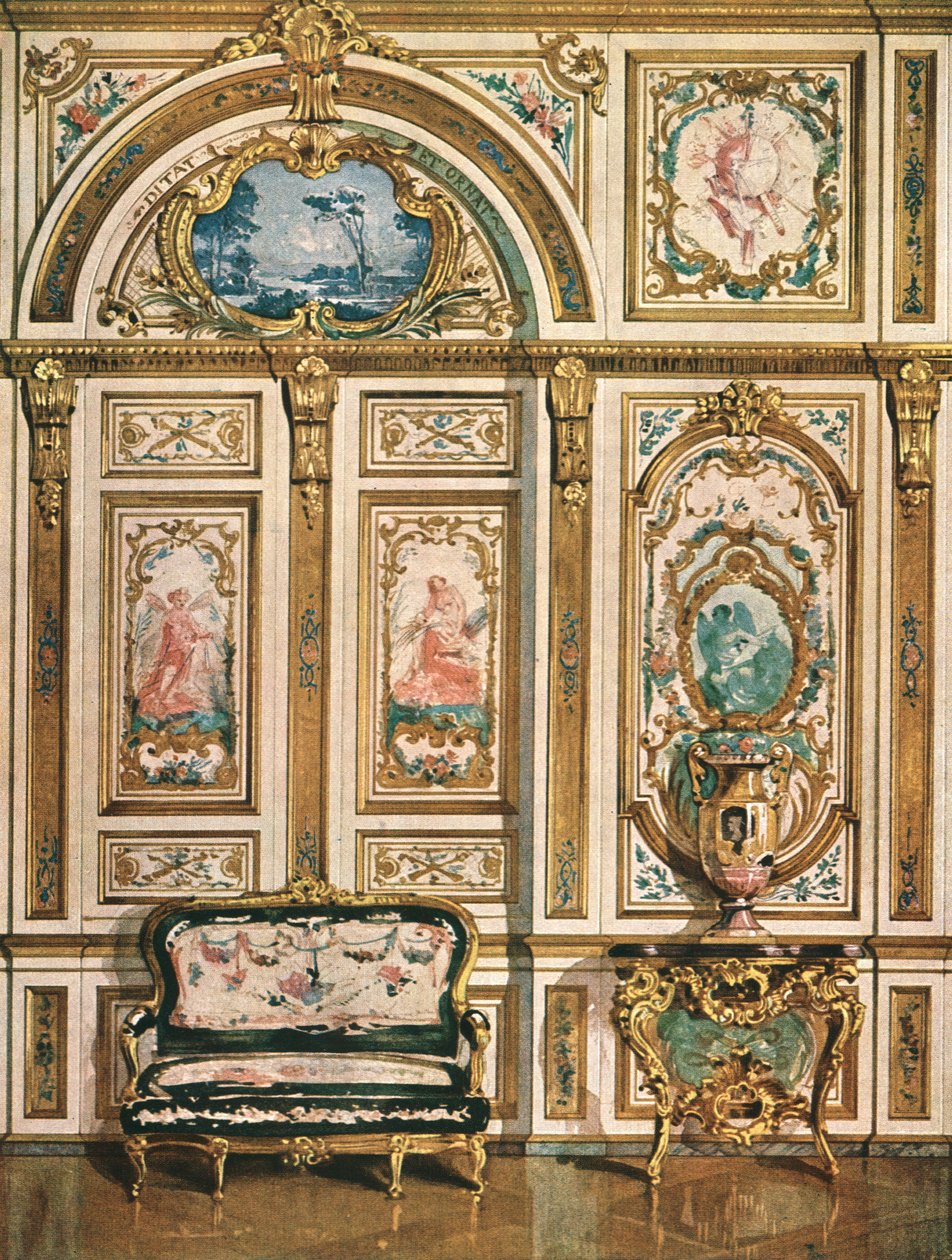 Décoration murale au Palais de Fontainebleau, France, 1928 - Unbekannt