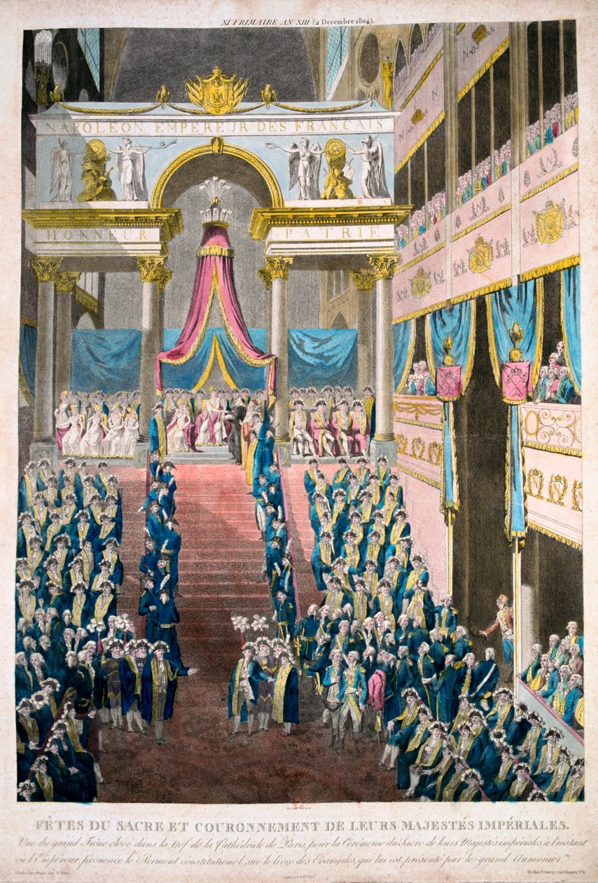 Napoléon Bonaparte est couronné empereur Napoléon Ier, 2 décembre 1804, XIXe siècle - Unbekannt