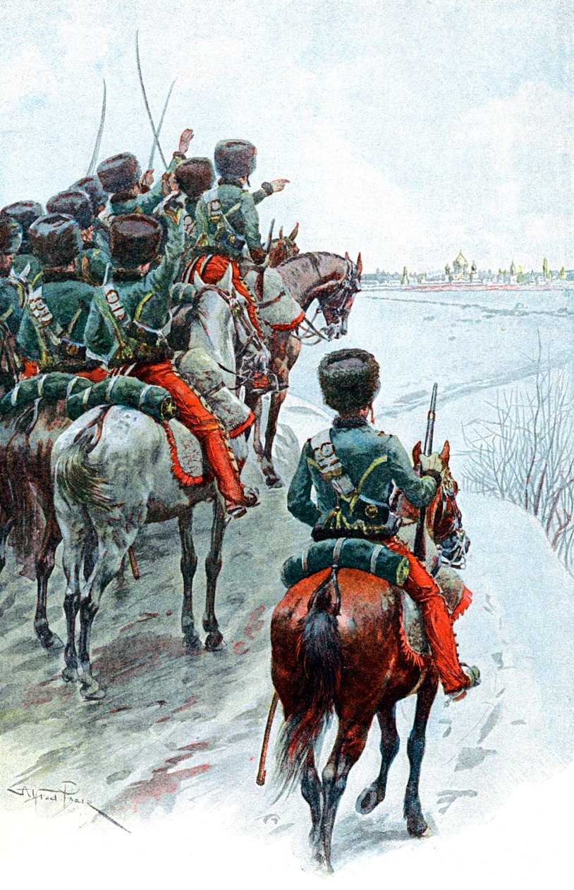 La Grande Armée de Napoléon apercevant Moscou, 1812 fin XIXe siècle - Unbekannt
