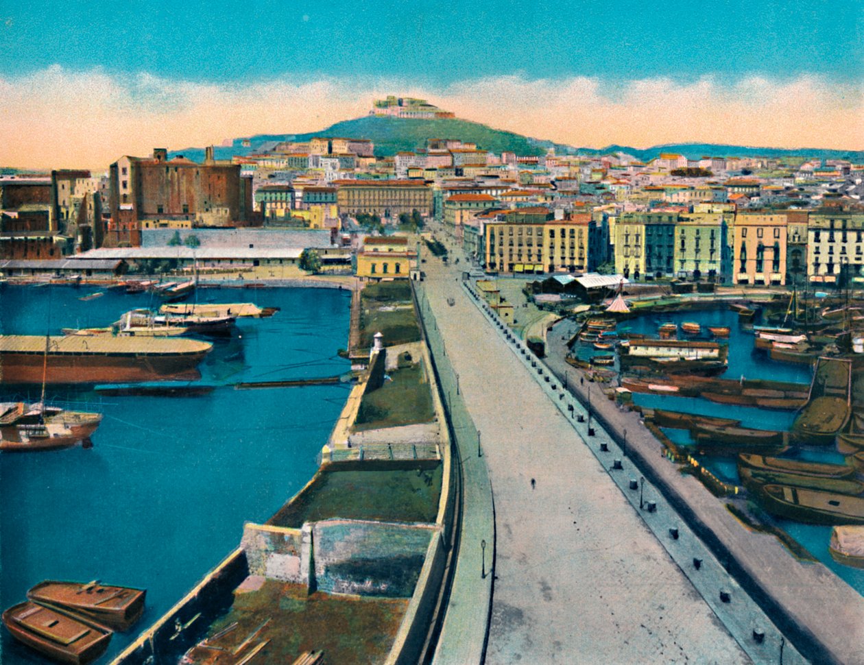 Naples - Via Molo Col Castel S. Elmo, vers 1900 - Unbekannt
