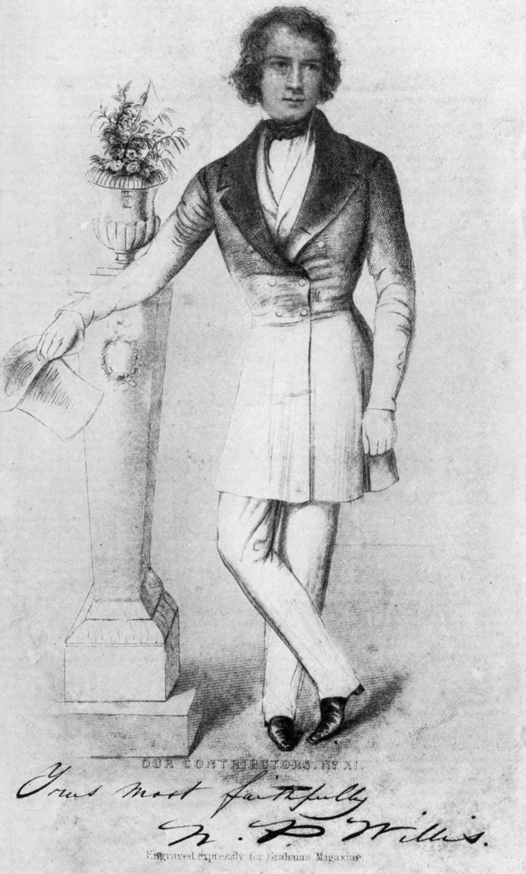Nathaniel Parker Willis 1806-1867, auteur, poète et éditeur américain, 19ème siècle, 1908 - Unbekannt