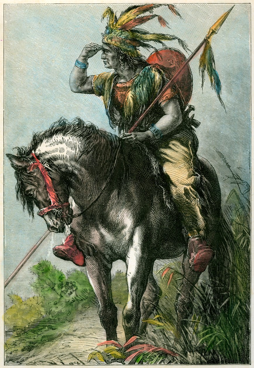 Éclaireur amérindien, vers 1870 - Unbekannt