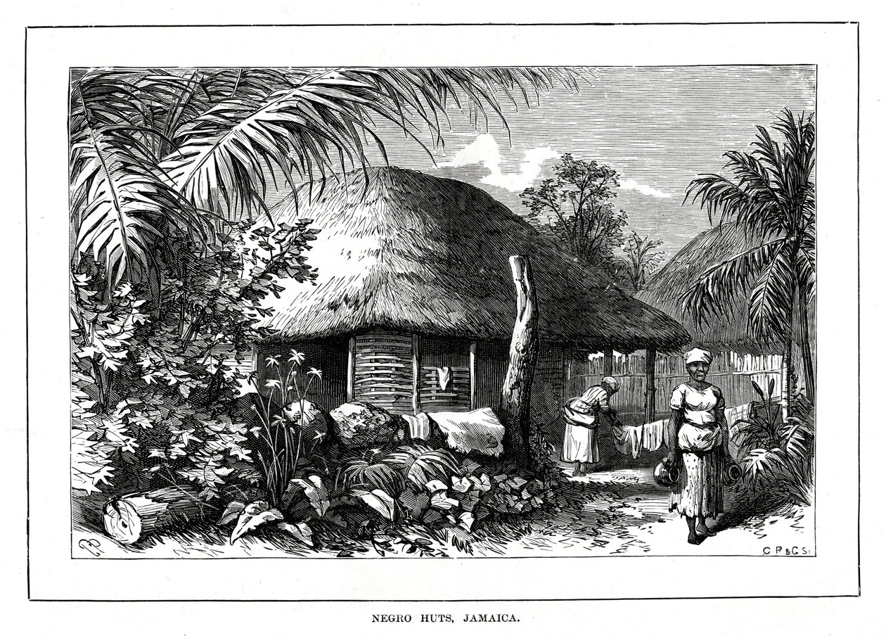 Cabanes de nègres, Jamaïque, 19ème siècle - Unbekannt
