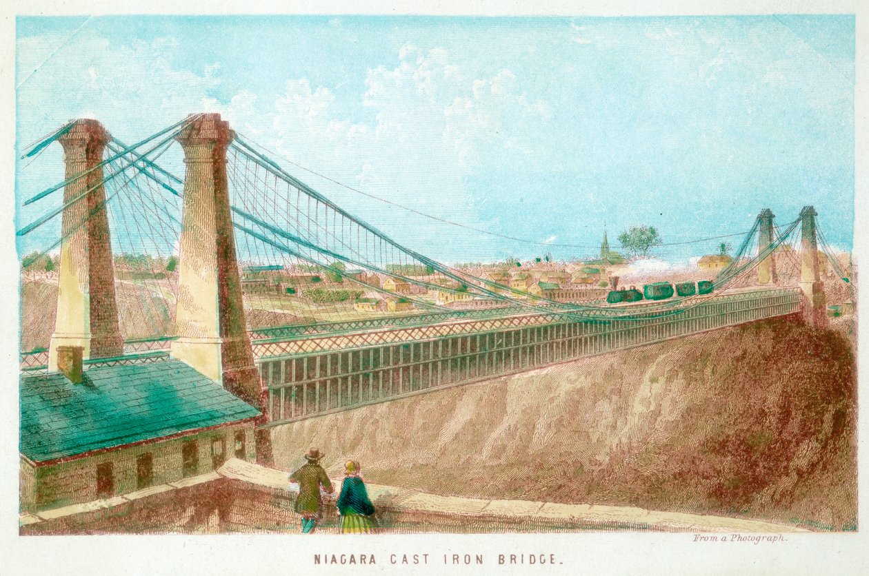 Pont en fonte de Niagara, New York, USA, vers 1855-1860 - Unbekannt