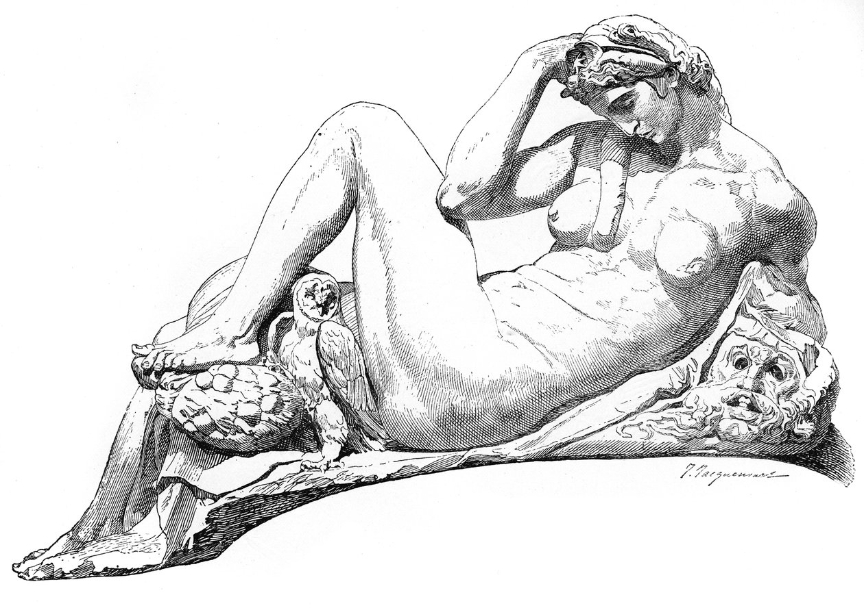 Nuit du tombeau de Julien de Médicis, basilique San Lorenzo, Florence, Italie, 1882 - Unbekannt