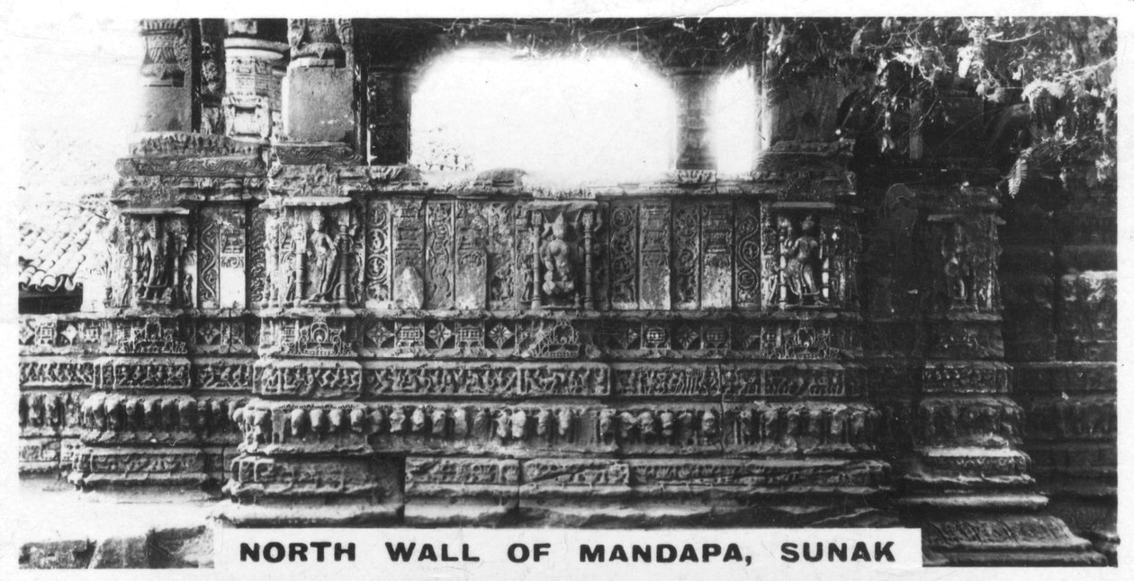 Mur nord du Mandapa, Sunak, Inde, vers 1925 - Unbekannt