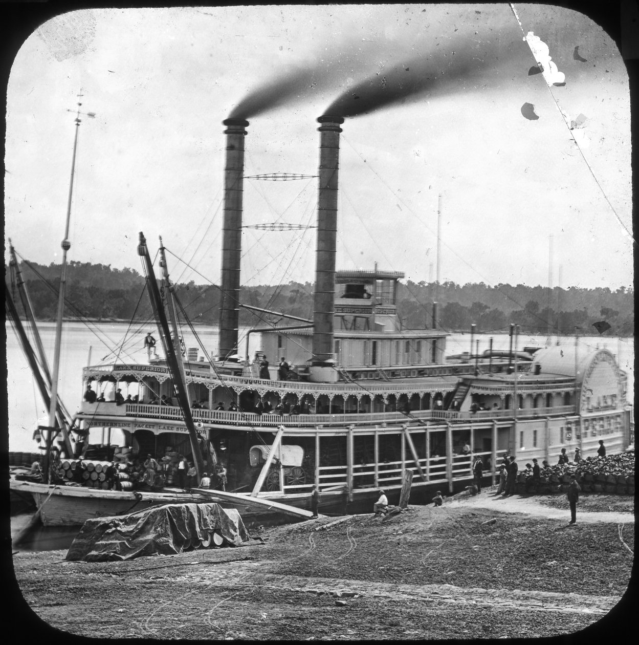 Paquebot à aubes de la Northern Line Packet Company, Lake Superior, USA, vers 1870 - Unbekannt