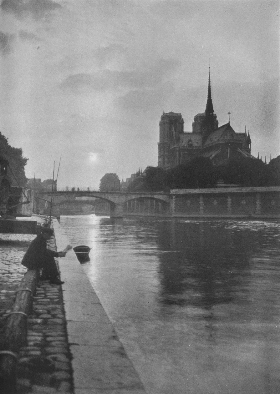 Notre-Dame depuis la rivière, Paris, 1924 - Unbekannt