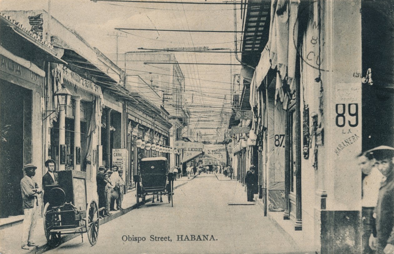 Rue Obispo, La Havane, vers 1910 - Unbekannt