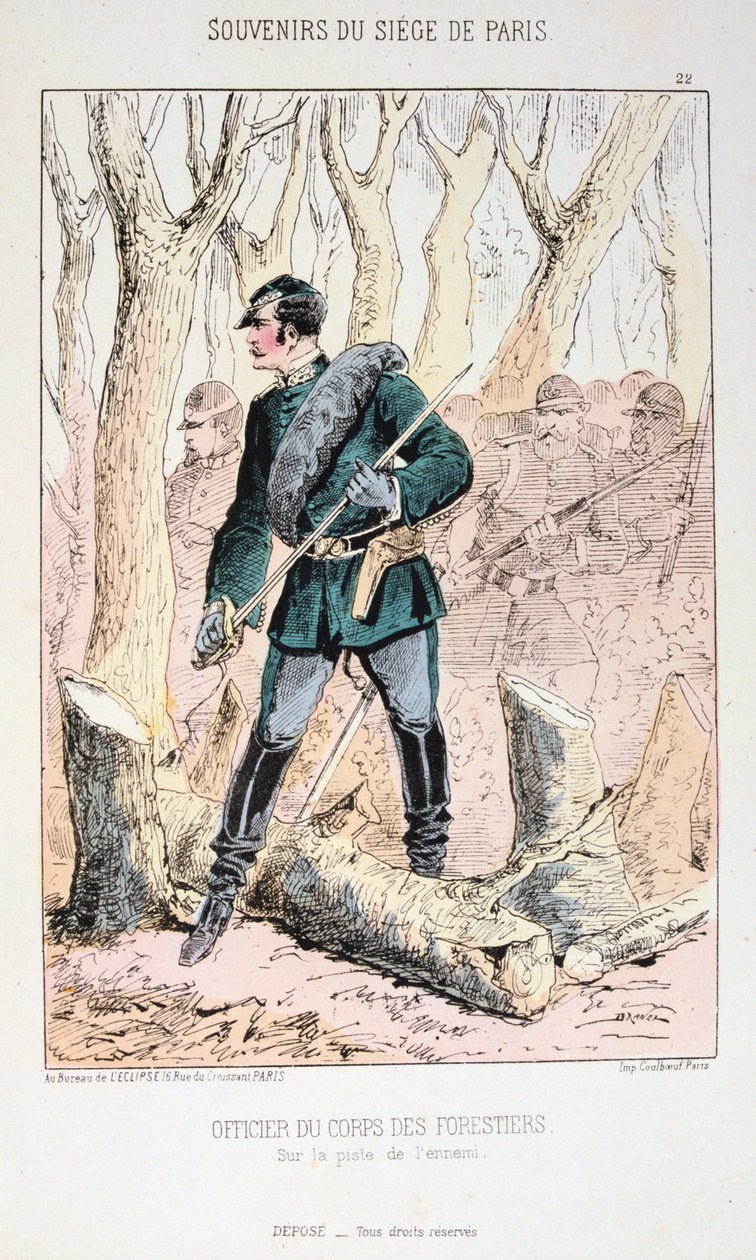 Officier du Corps des Forestiers, Siège de Paris, Guerre franco-prussienne - Unbekannt