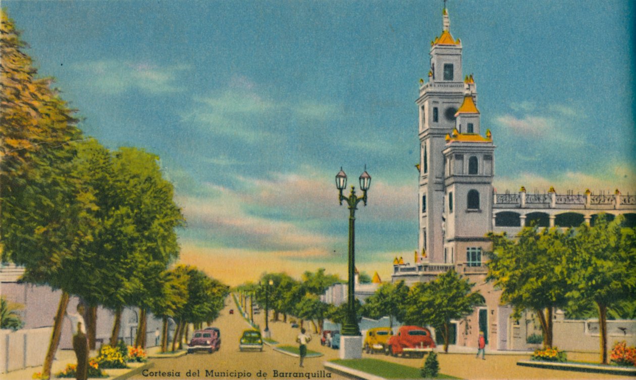 Avenue Olaya Herrera, Barranquilla, vers 1940 - Unbekannt