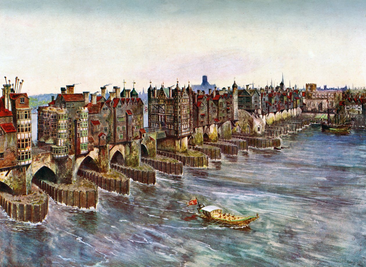 Vieux pont de Londres, vers 1630 - Unbekannt