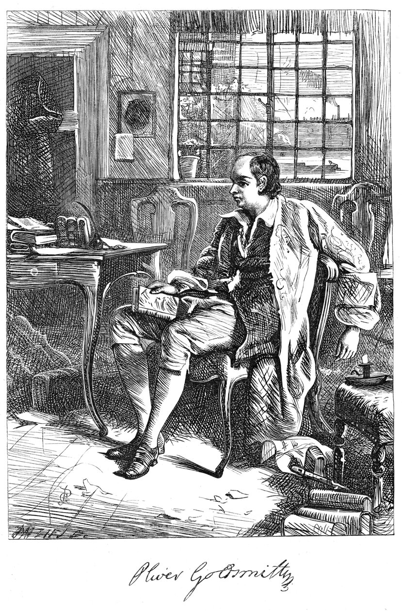 Oliver Goldsmith, dramaturge du 18ème siècle, vers 1860s - Unbekannt