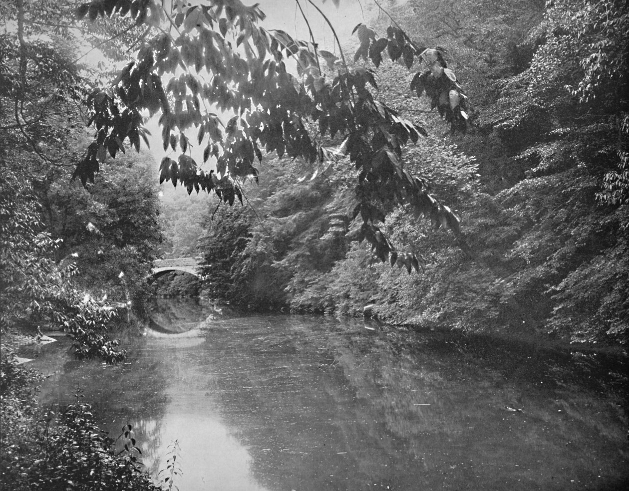 Sur Wissahickon Creek, Fairmount Park, Philadelphie, vers 1897 - Unbekannt