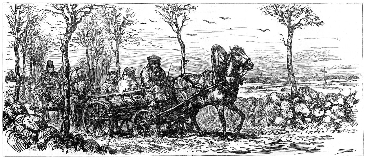 Sur une route près de Saint-Pétersbourg, Russie, 1882 - Unbekannt
