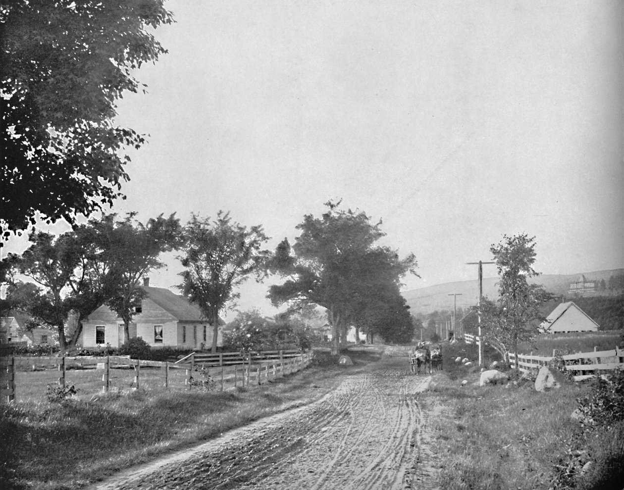 Sur la route du lac Echo, Montagnes Blanches, New Hampshire, vers 1897 - Unbekannt