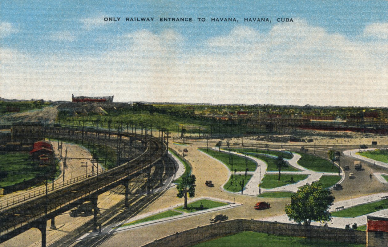 Seule entrée ferroviaire à La Havane, La Havane, Cuba, vers 1910 - Unbekannt