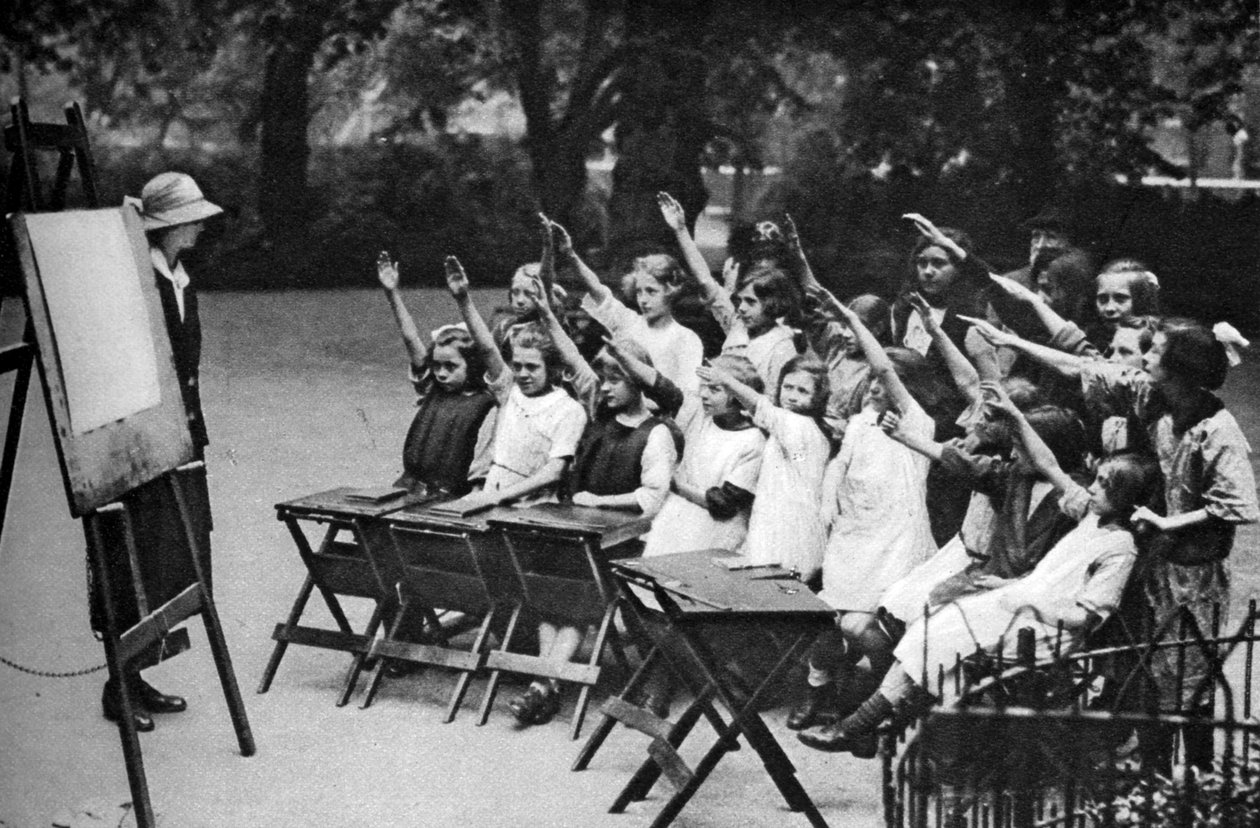 Classe en plein air à Lincoln
