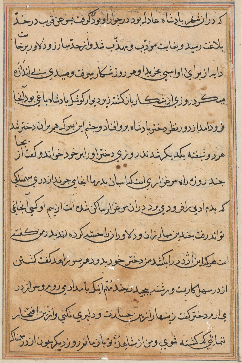 Page du Tuti-nama : page de texte - Unbekannt