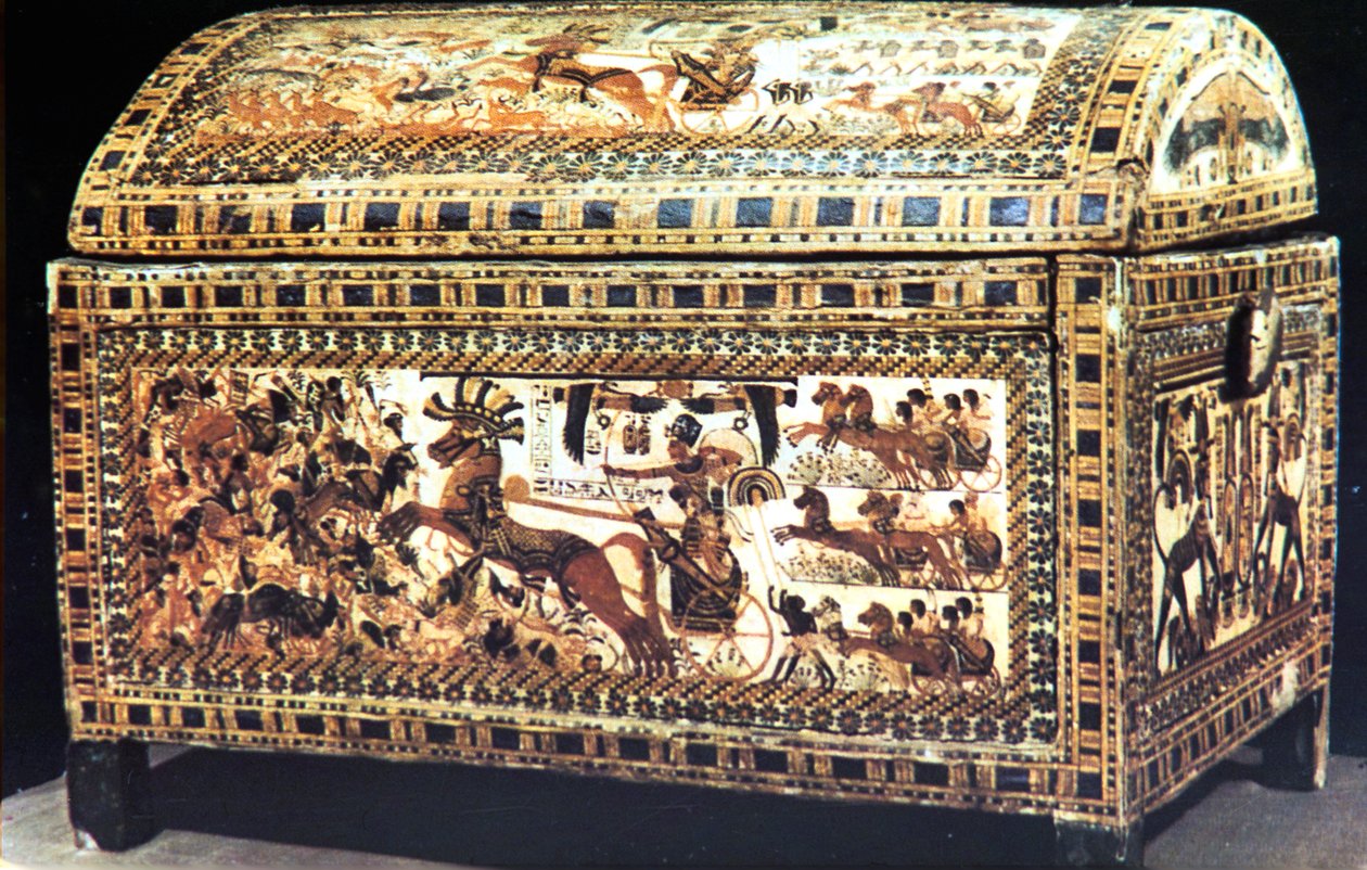 Coffre peint et incrusté du trésor de Toutankhamon, Égyptien ancien, vers 1325 av. J.-C. - Unbekannt