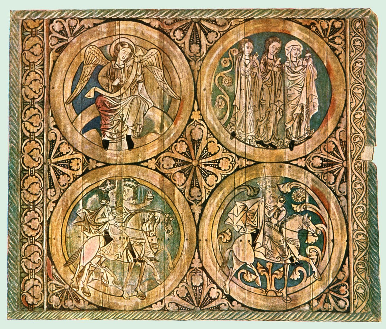 Plafond en bois peint, ancienne église de Dädesjö, Småland, Suède, 1928 - Unbekannt