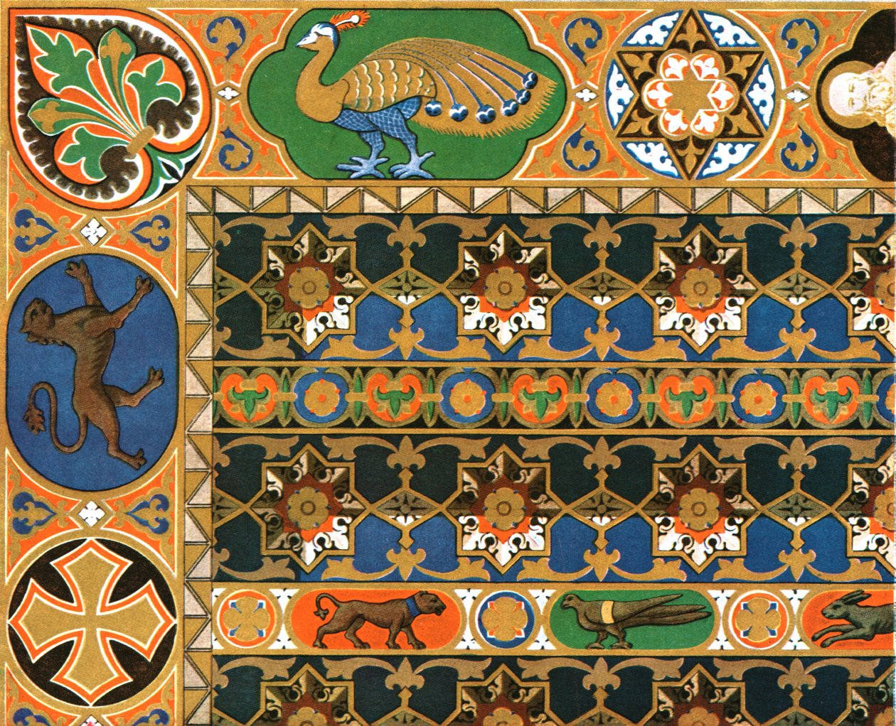 Plafond en bois peint dans la cathédrale de Messine, Sicile, Italie, 1928 - Unbekannt
