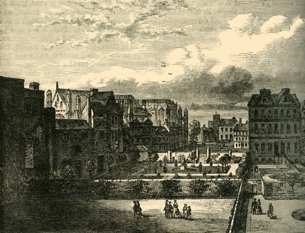Cour du Palais, vue du sud - Unbekannt