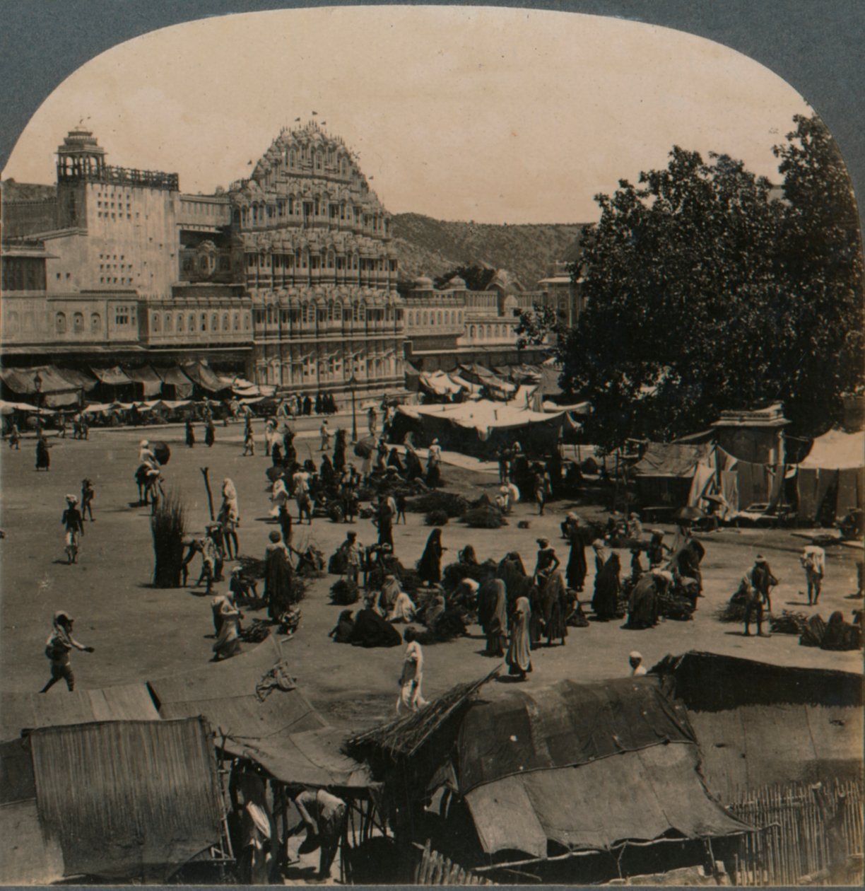 Palais des Vents depuis le temple de Shiva, Jeypore, Inde, 1902 - Unbekannt