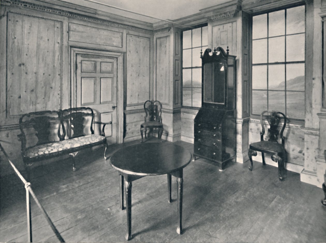Salle lambrissée, vers 1740, avec des meubles principalement de la période de la reine Anne, 1927 - Unbekannt