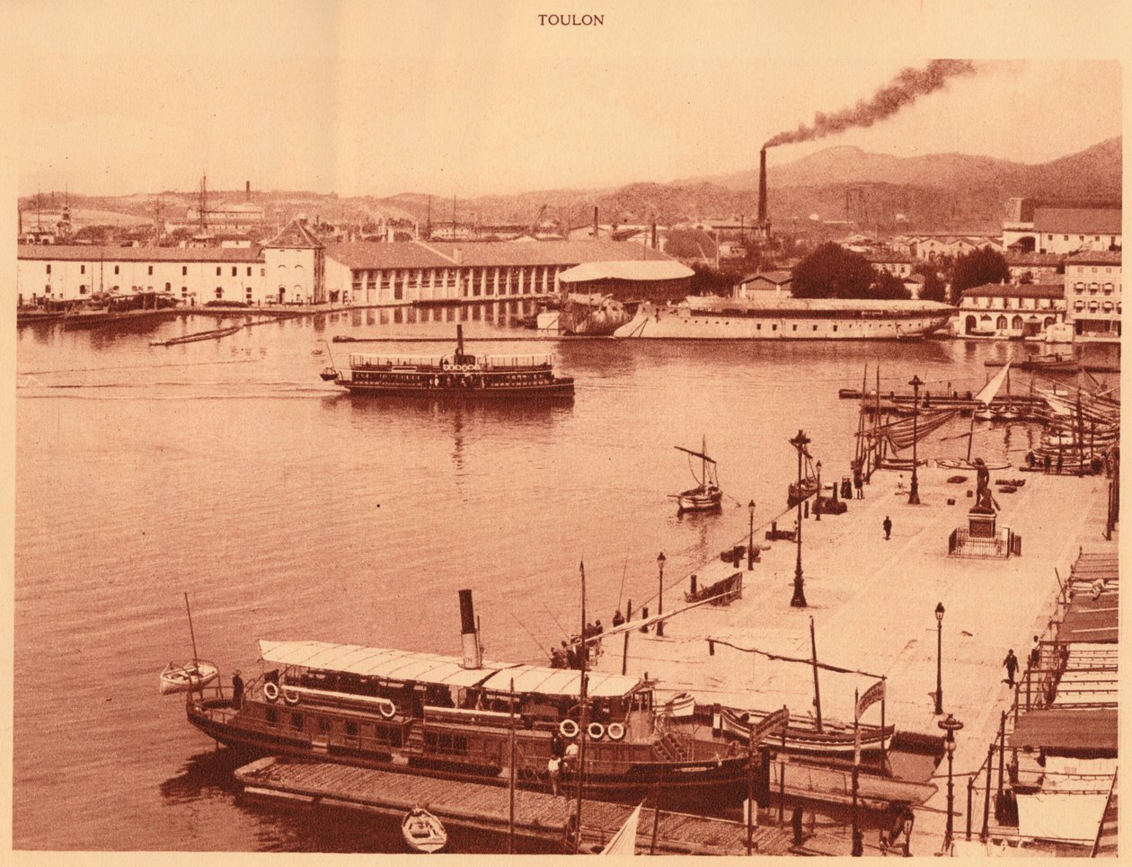 Panorama des quais à Toulon, 1930 - Unbekannt