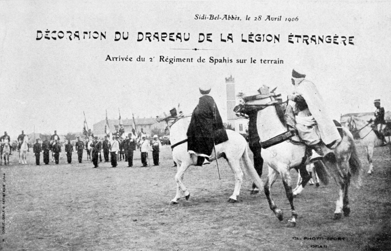 Défilé du drapeau de la Légion étrangère française, Sidi Bel Abbès, Algérie, 28 avril 1906 - Unbekannt