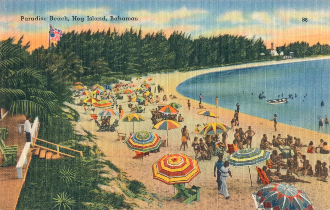 Plage du Paradis, Hog Island, Bahamas, vers 1930 - Unbekannt