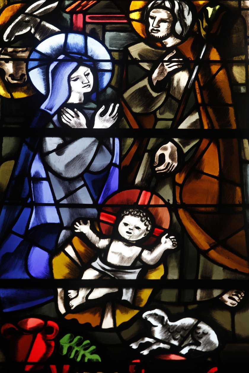 Paris, France. Église Saint-Dominique. Vitrail : Scène de la Nativité, Paris, France - Unbekannt