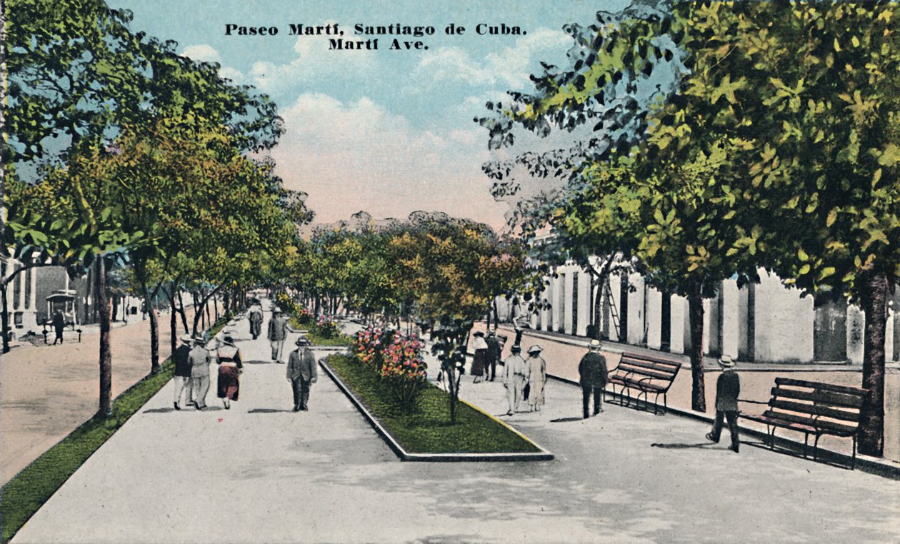 Paseo Martí, Santiago de Cuba, vers 1910 - Unbekannt