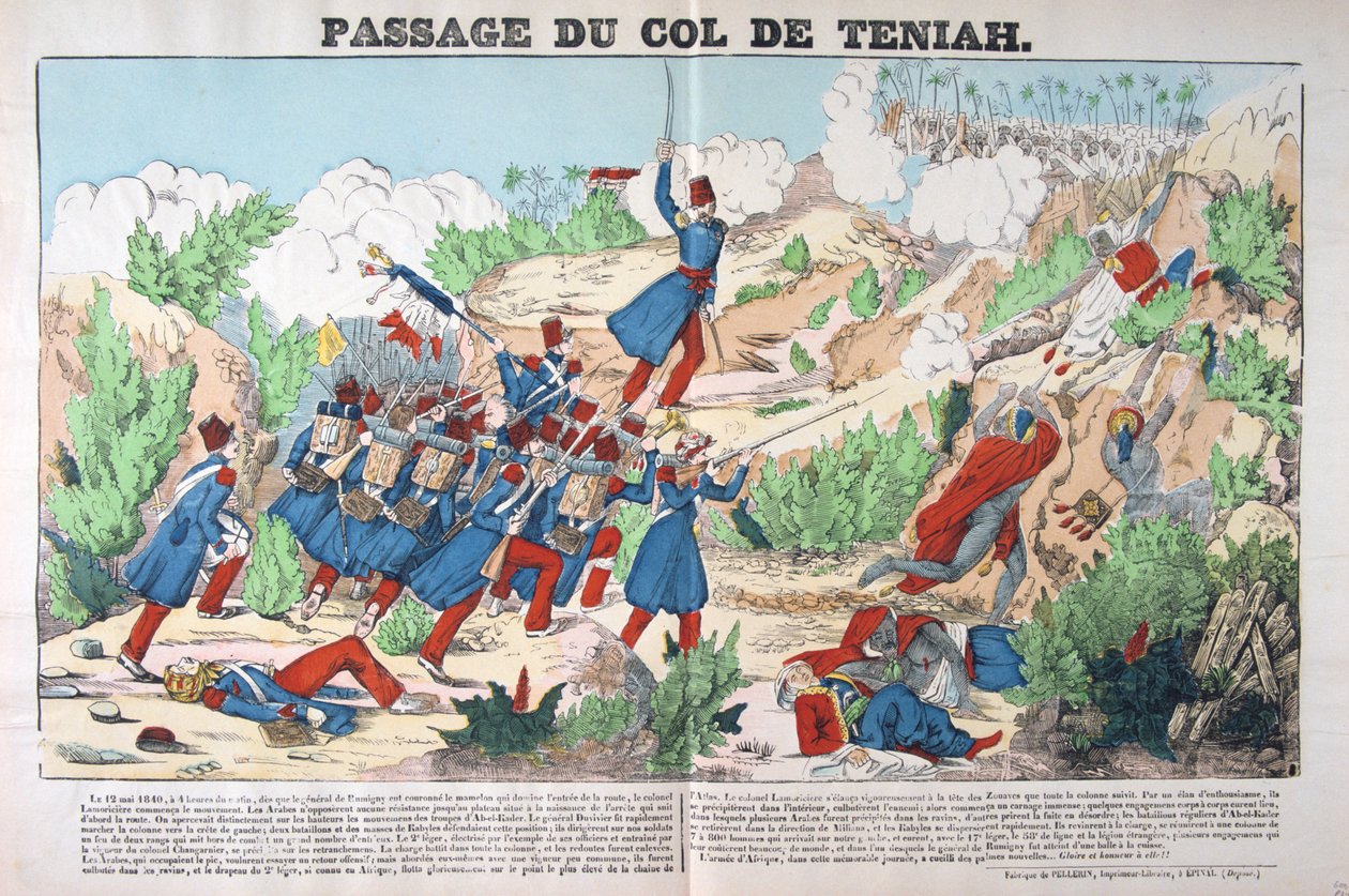 Passage du col Teniah, conquête de l