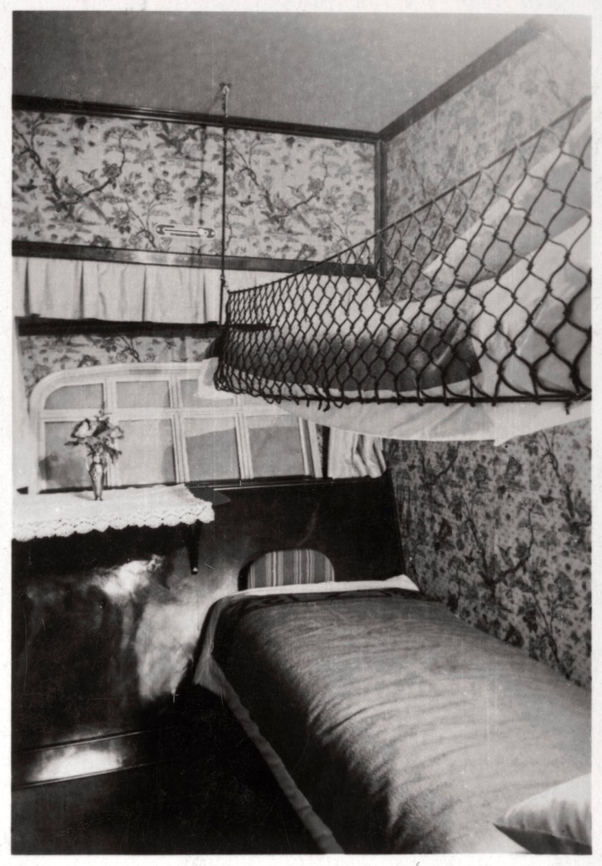 Cabine passagers la nuit, LZ 127 Graf Zeppelin, 1933 - Unbekannt