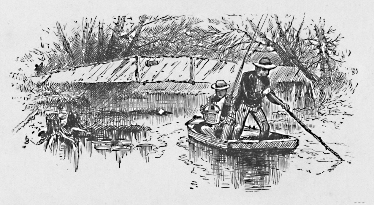 Pêche au perche sur le lac, 1883 - Unbekannt