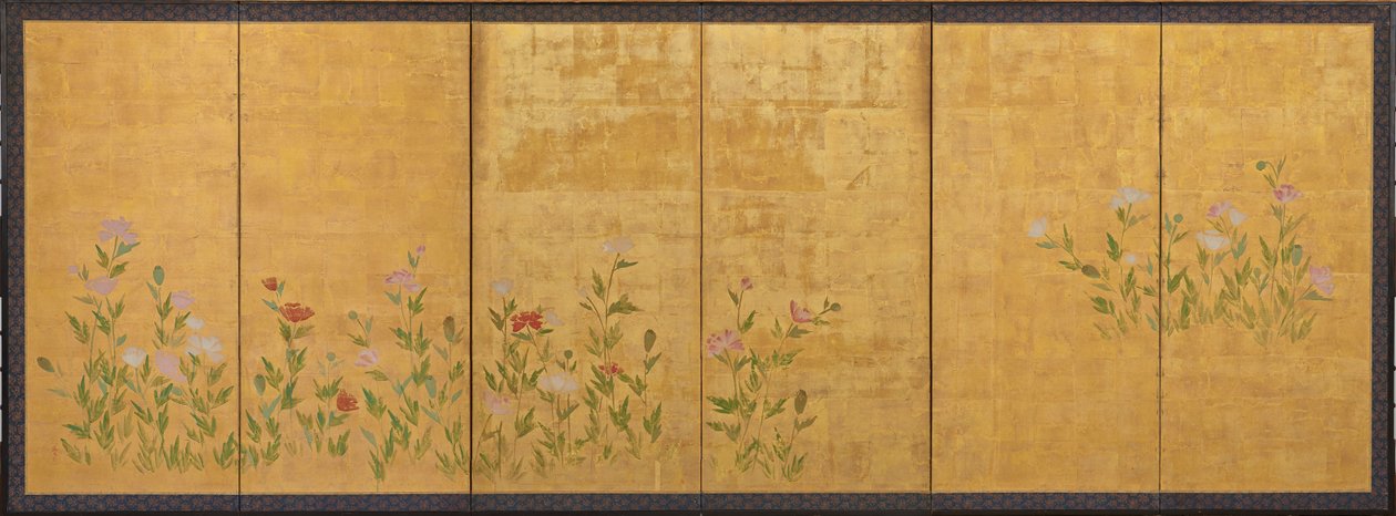 Coquelicots roses et rouges, période Edo, 1615-1868 - Unbekannt