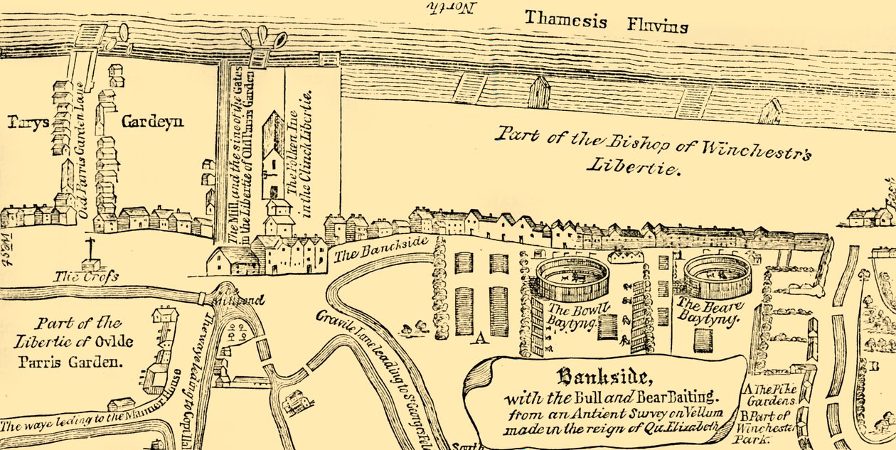 Plan de Bankside, début du XVIIe siècle - Unbekannt