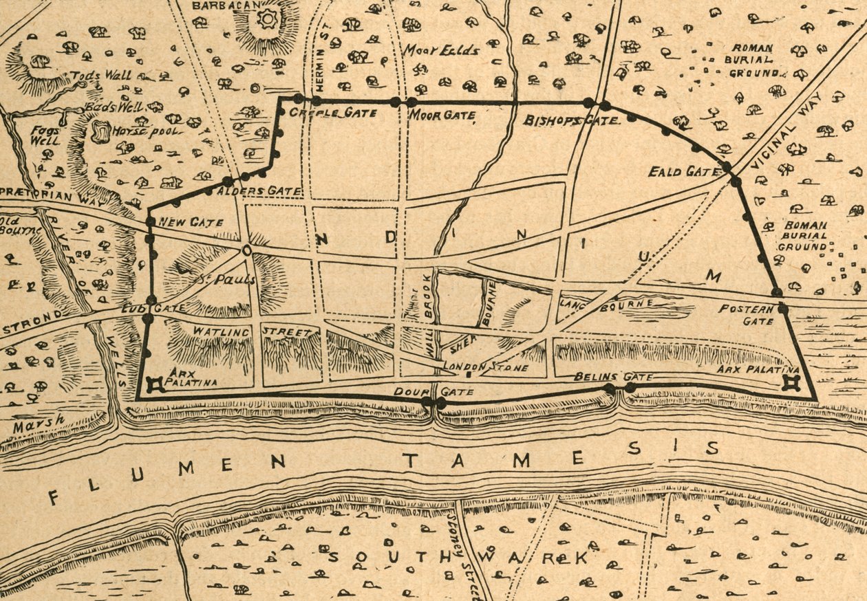 Plan de Londres romain - Unbekannt