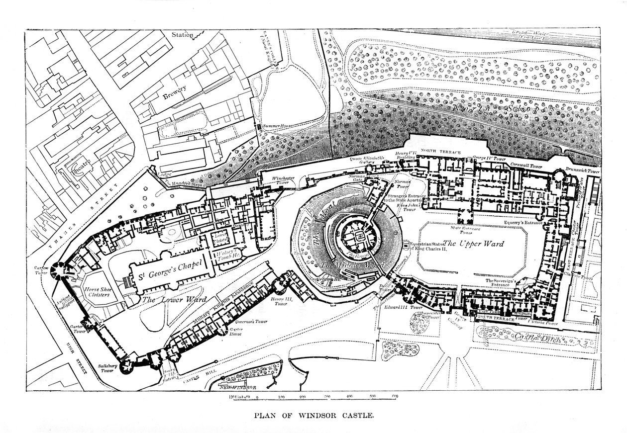 Plan du château de Windsor - Unbekannt
