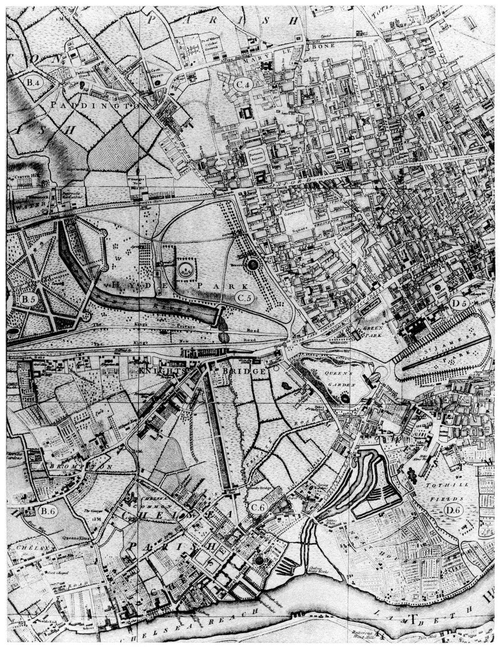 Plan de la paroisse de St Georges, Hanover Square, Londres, 1907 - Unbekannt
