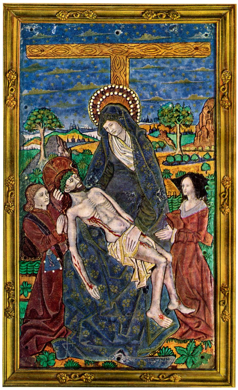 Plaque, émail sur cuivre, 15ème siècle, 1931 - Unbekannt
