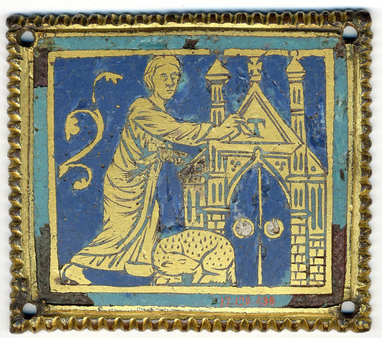 Plaque avec marquage de la porte avec la lettre Tau, allemand - Unbekannt