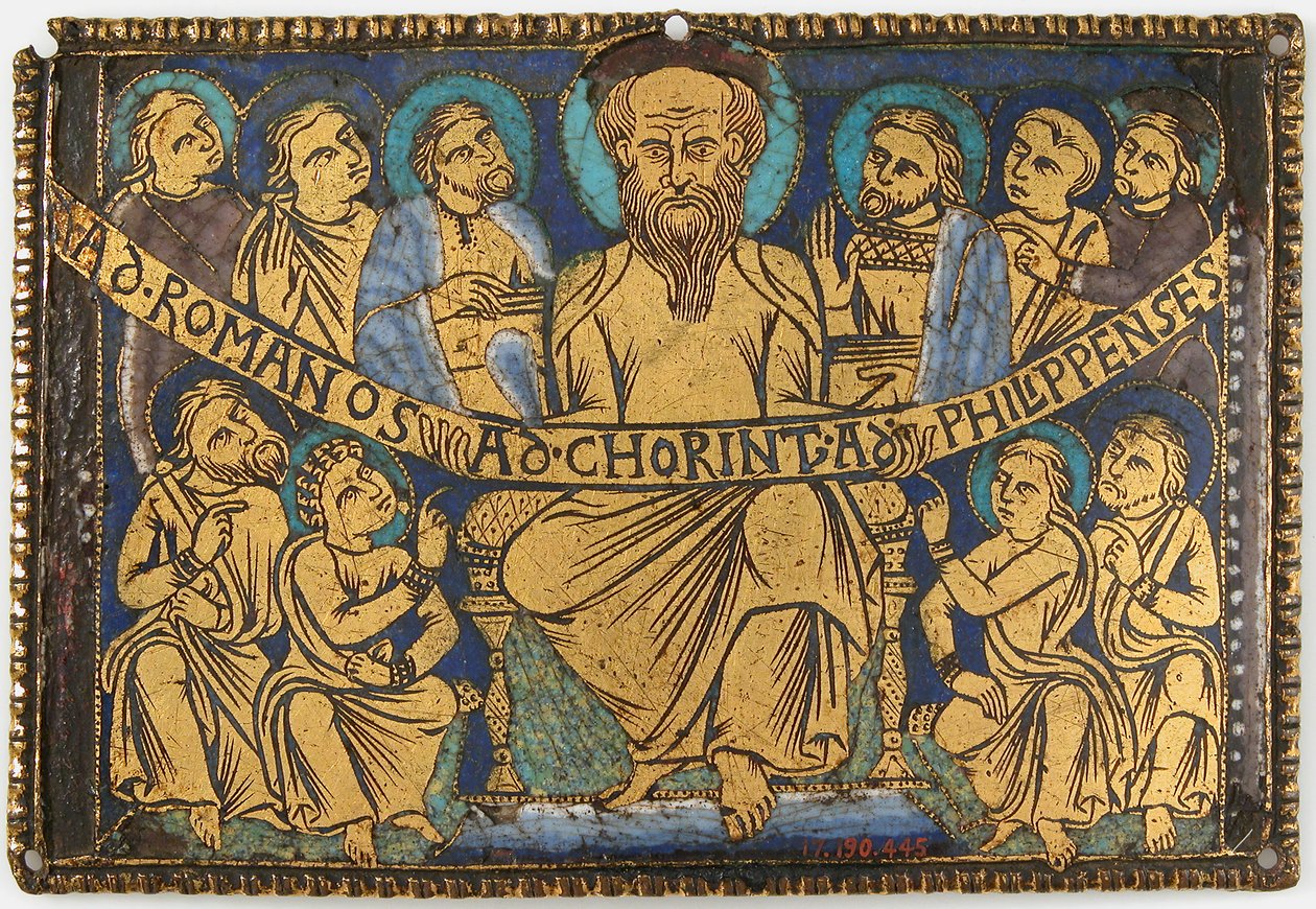 Plaque avec Saint Paul et ses disciples, britannique, vers 1160-1180 - Unbekannt