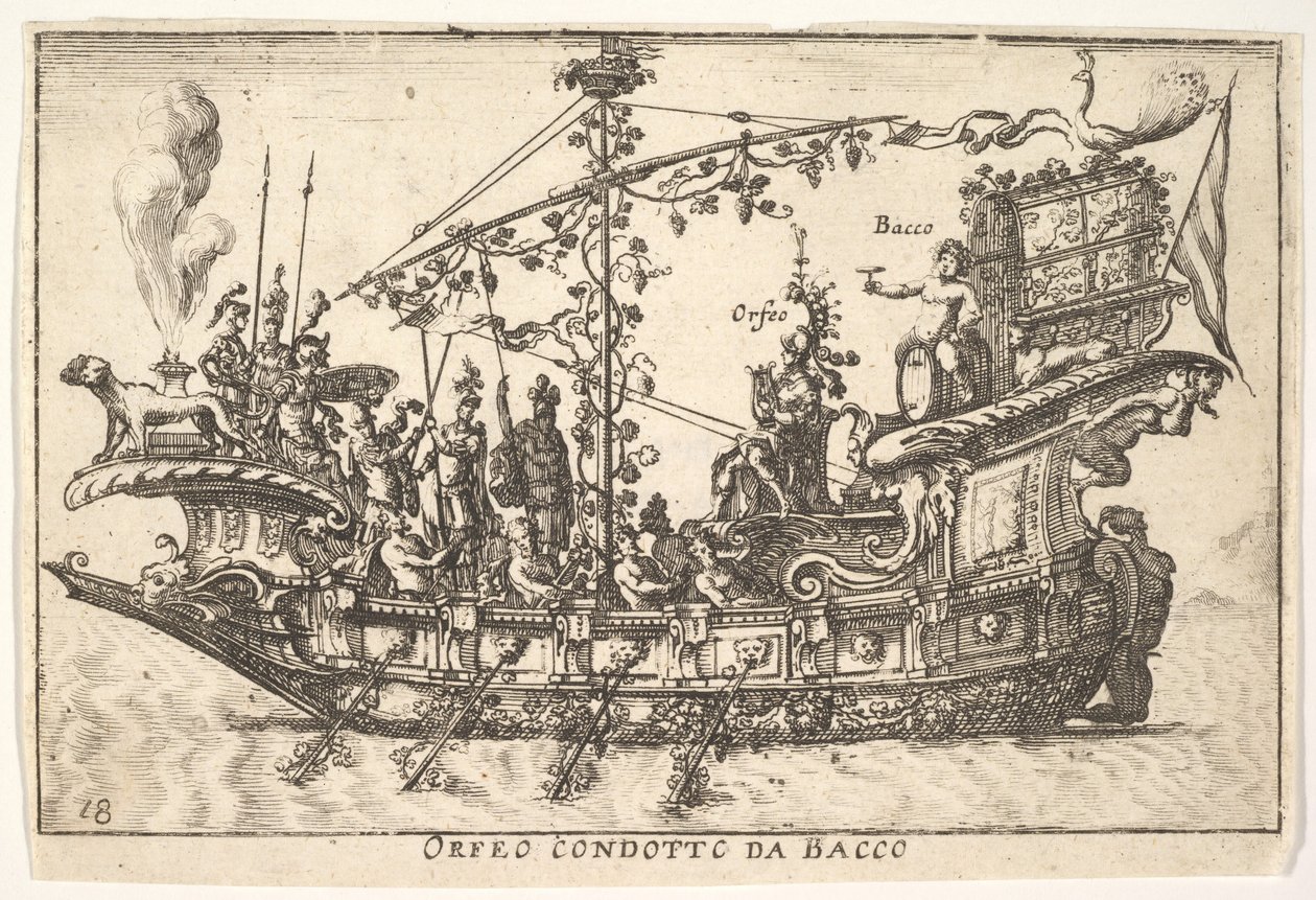 Orphée conduit par Bacchus, de la série La magnificence..., 1664. - Unbekannt