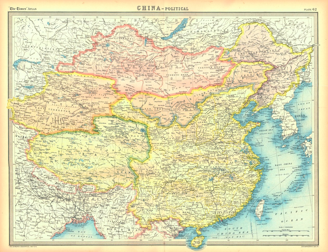 Carte politique de la Chine - Unbekannt