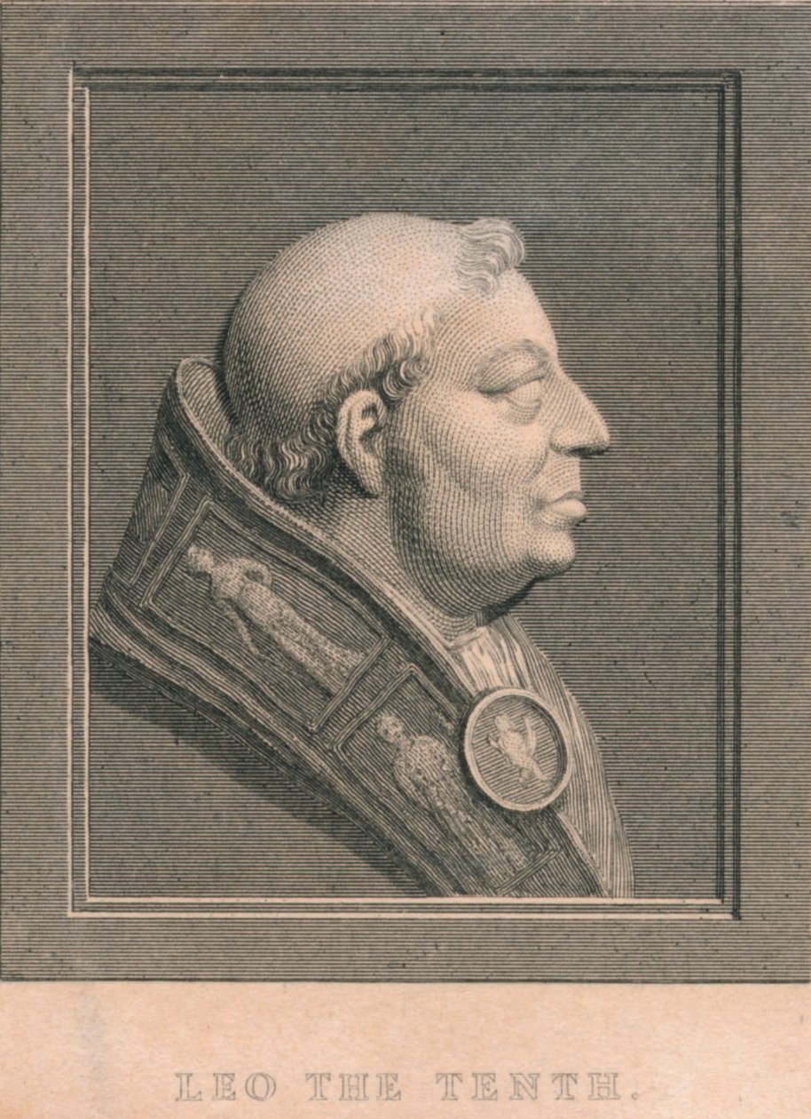 Pape Léon X 1475-1521, né Giovanni di Lorenzo de Medici, vers 1830 - Unbekannt